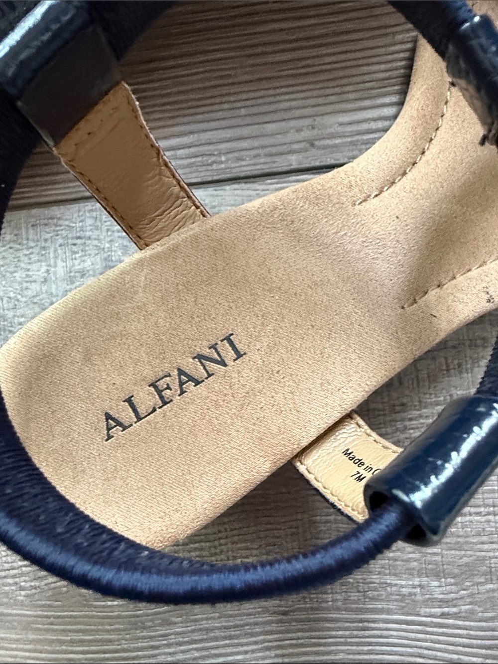 Alfani Navy Blue Sandals - Size 7 - Picture 2 of 8